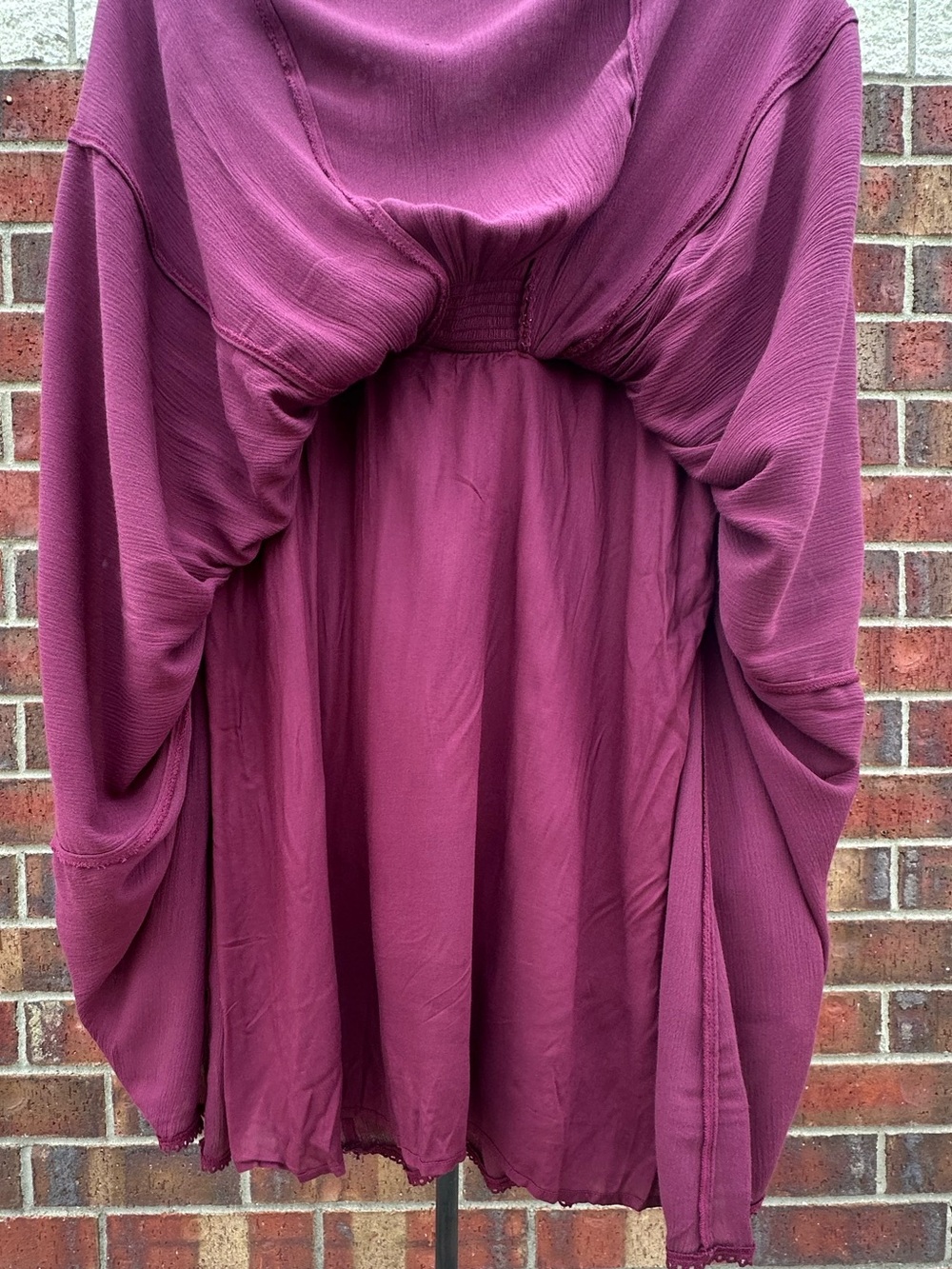 Free People Plum Dress FloralEmbroidered BOHO Artsy Cottagecore Babydoll Lined - Picture 11 of 17
